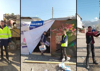 Sosyal medyadan tanışıp deprem bölgesine yardıma gittiler