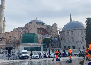 Ayasofya Cami’de Ramazan ayına hazırlık