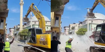 Kontrollü yıkımda işçi yaralandı