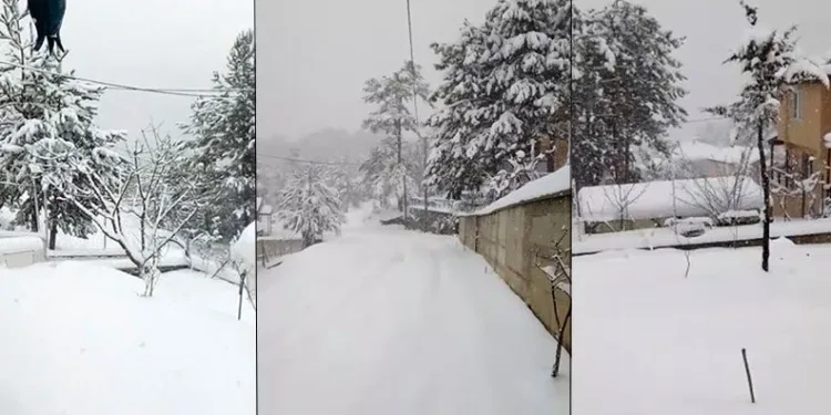 Bursa’da köyler kar altına kaldı