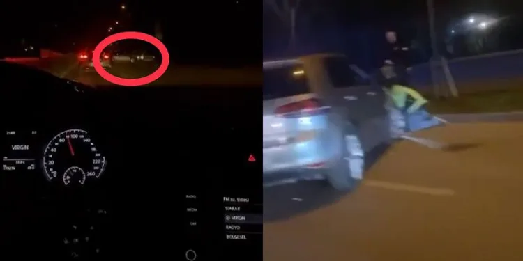 Bursa’da yolculuk anını görüntülerken kazayı çekti