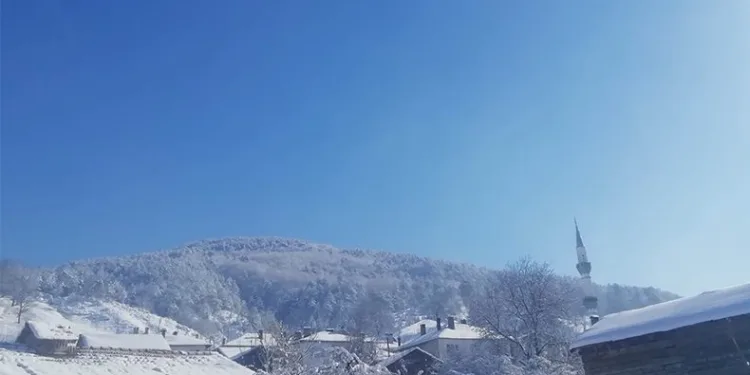 Keles’te kar yağışı çiftçiyi sevindirdi