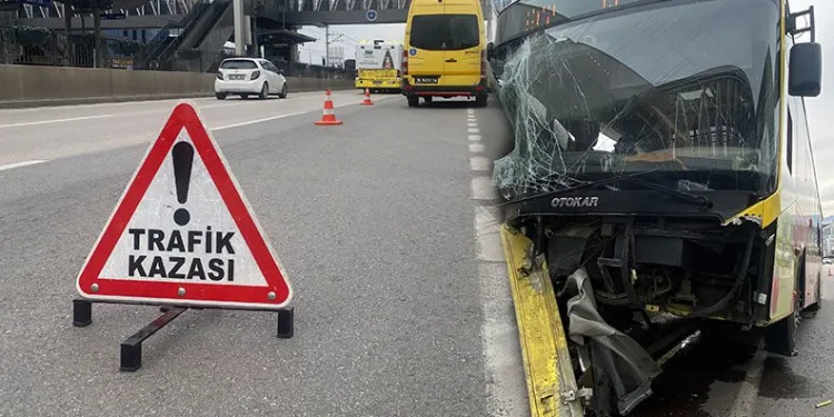 Bursa’da korkunç kaza, belediye otobüsü ok gibi saplandı