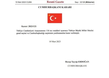 Cumhurbaşkanlığı seçimi Resmi Gazete’de
