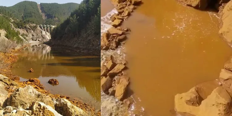 Kaynak suyu çamur gibi akmaya başladı