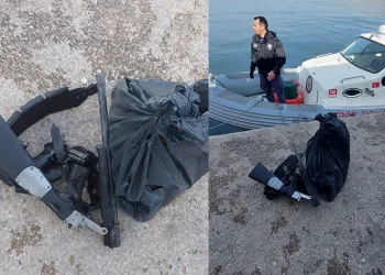 Denizde tabanca ve tüfek buldular