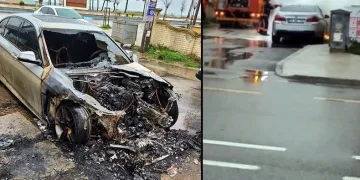 Lüks otomobil kullanılamaz hale geldi