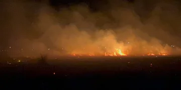 30 dönümlük merada yangın