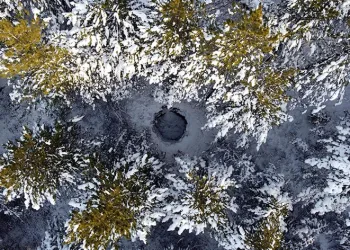 Türkiye’nin ilk milli parkındaki kar kuyuları