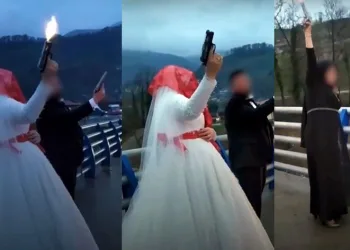 Damat ve gelinin ‘pes’ dedirten görüntüleri
