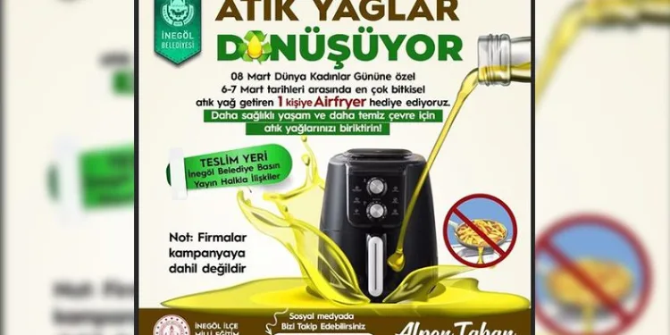 Airfryer ödüllü atık yağ kampanyası