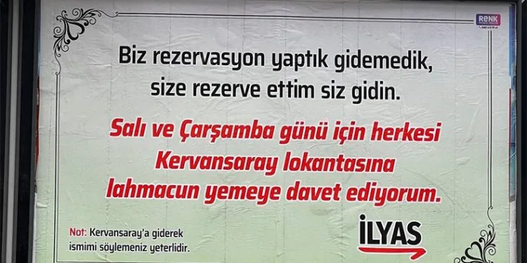 Sevgilisinden ayrılınca rezerve yemeği ilçeye ısmarladı