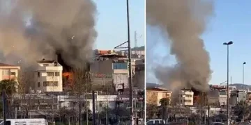 7 katlı otelde yangın