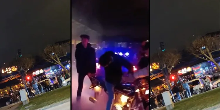 Asker eğlencesinde yolu kapatıp oyun oynadılar