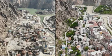 Sular altında kalacak olan ilçede yıkımlar devam ediyor