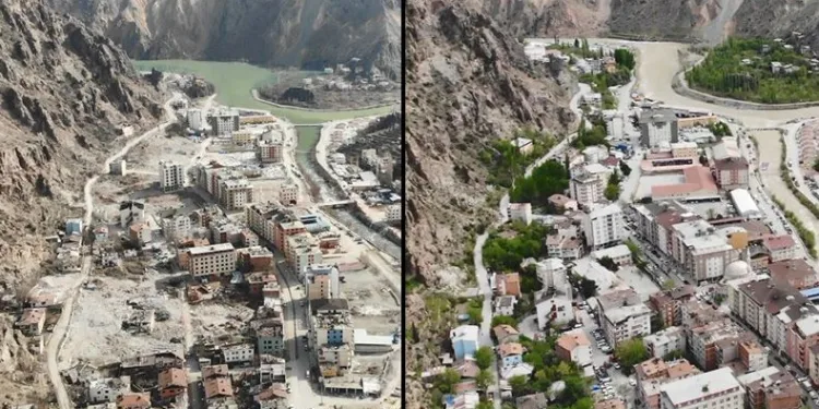Sular altında kalacak olan ilçede yıkımlar devam ediyor