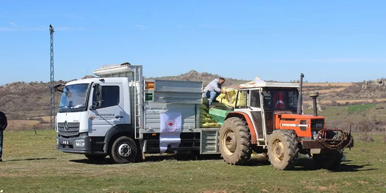 Meralara gübre uygulaması yapıldı