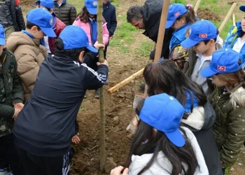 Öğrenciler gelecekleri için fidan dikti