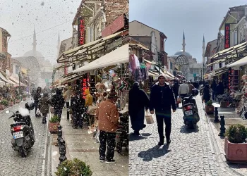 İki fotoğrafın arasında sadece birkaç dakika var