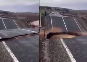 Sel suları yolu yuttu