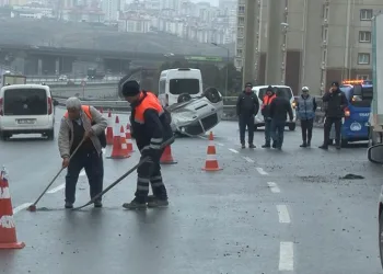 Yağışlı hava nedeniyle kazalar meydana geldi