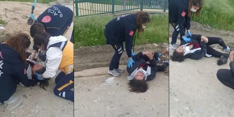 Bursa’da elektrikli scooter süren kıza köpekler saldırdı