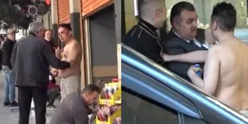 Yarı çıplak İspanyol turist ortalığı birbirine kattı