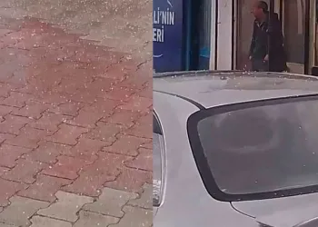 Elazığ’da dolu yağışı etkili oldu