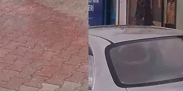 Elazığ’da dolu yağışı etkili oldu