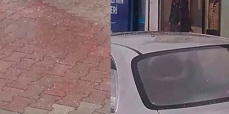Elazığ’da dolu yağışı etkili oldu