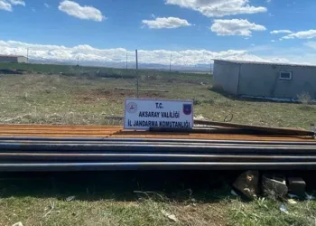 Aksaray’da boru hırsızları jandarmada kaçamadı