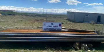 Aksaray’da boru hırsızları jandarmada kaçamadı