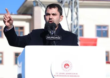 Bakan Kurum, temel atma töreninde
