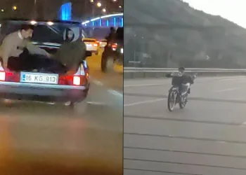 Bursa’da tehlikeli yolculuk