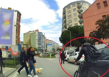 Trafikte tehlikeli hareketler kamerada