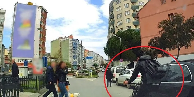 Trafikte tehlikeli hareketler kamerada