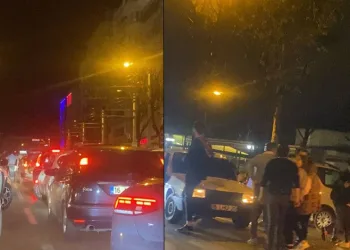 Asker konvoyu trafiği durma noktasına getirdi