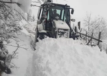 Giresun yaylalarında karla mücadele
