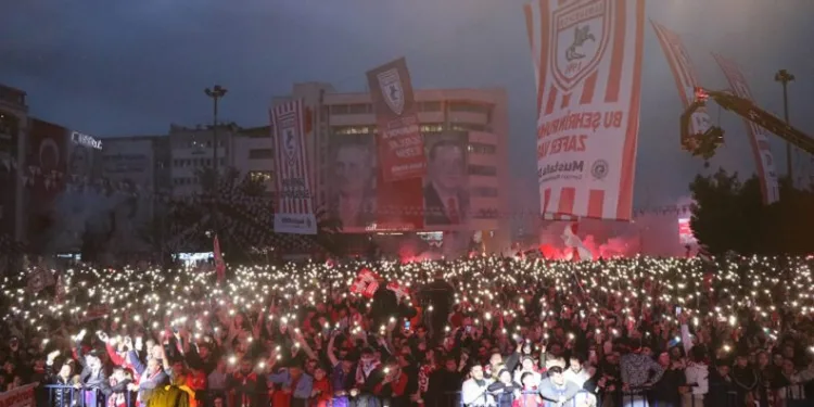 Samsunspor’dan coşkulu şampiyonluk kutlaması