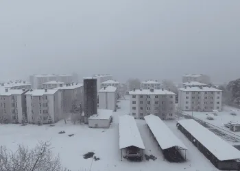 Beyaza bürünen Bitlis havadan görüntülendi