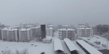 Beyaza bürünen Bitlis havadan görüntülendi