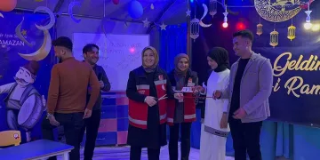 Genç çiftin Çadır Kent’te nişan sevinci