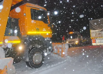 Antalya-Konya kara yolunda kar yağışı