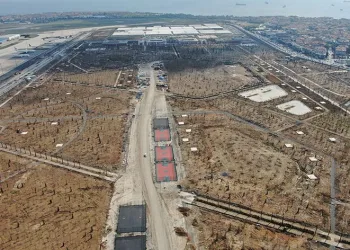 Millet Bahçesi’ndeki çalışmalar havadan görüntülendi