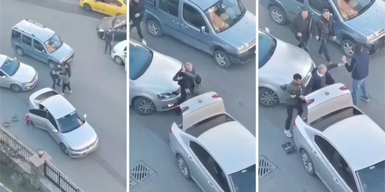 Yol verme kavgasında uzun namlulu silah çıkardı