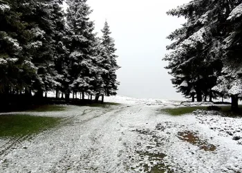 Nisan ayında kar güzelliği