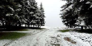 Nisan ayında kar güzelliği