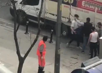 Fırın çalışanına kemerli saldırı