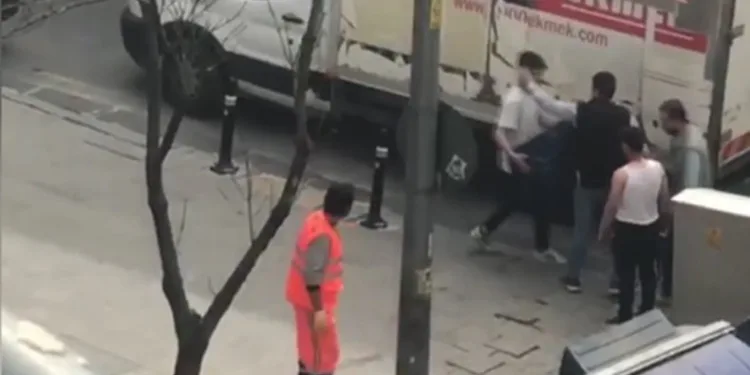 Fırın çalışanına kemerli saldırı