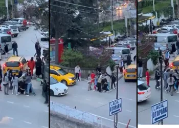 Bursa’da kadınların yan bakma kavgası kamerada